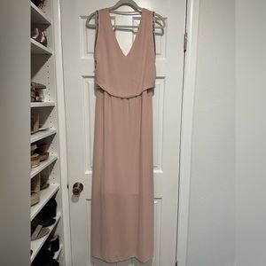 BCBG blush gown for bridesmaids, weddings, formal, prom